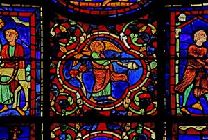 Scène uit het leven van St. Martin, kathedraal van Chartres door French School